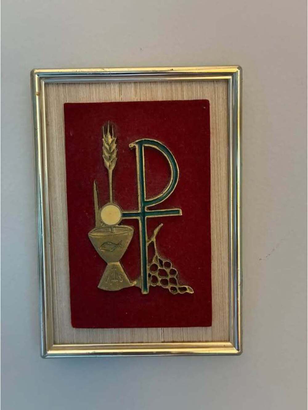 Vintage Framed wall art peace 5”